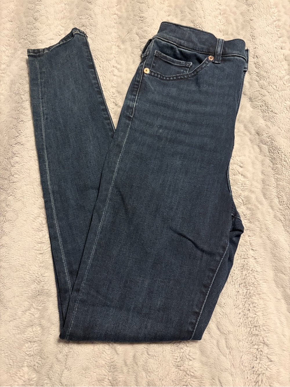 Women’s Dark Blue Express Super High Rise Skinny Jeans